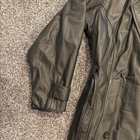 Wilsons Leather Men's Black Trench Coat 3M Thinsulate - Medium - Picture 5 of 16